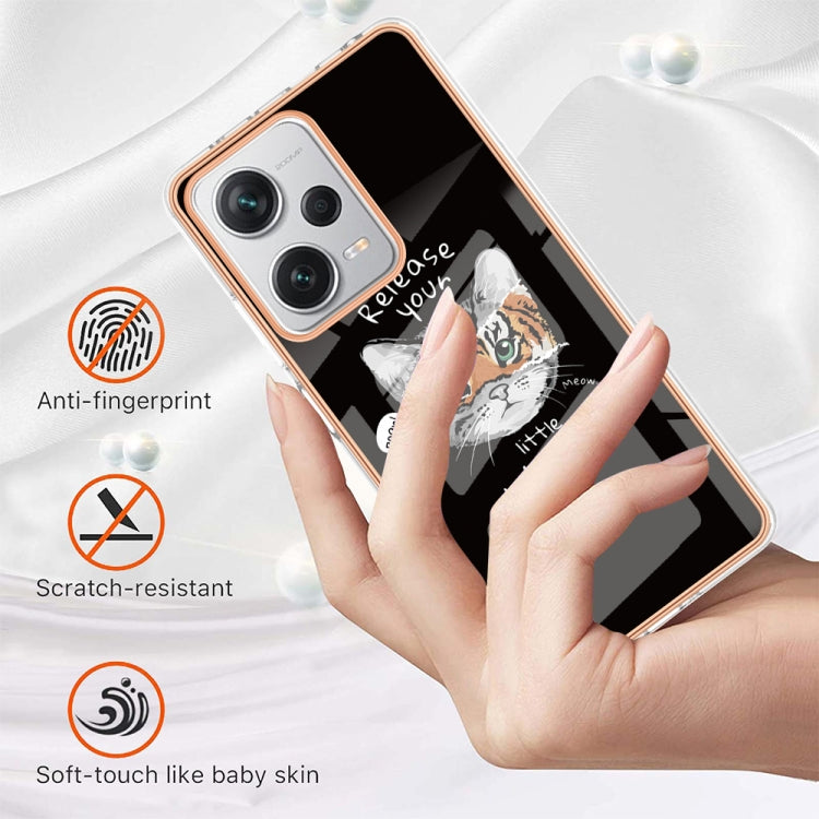 For Xiaomi Redmi Note 12 Pro+ Global Electroplating Marble Dual-side IMD Phone Case(Natural Growth)