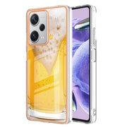 For Xiaomi Redmi Note 12 Pro+ Global Electroplating Marble Dual-side IMD Phone Case(Draft Beer)