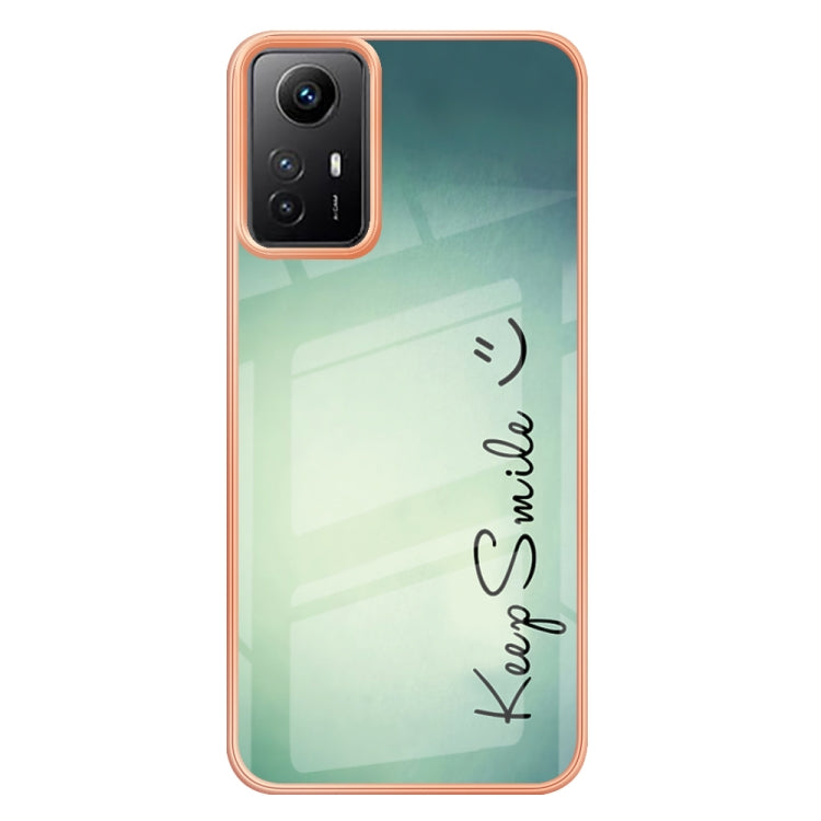 Xiaomi Redmi Note 12S 4G Electroplating Marble Dual-side IMD Phone Case(Smile)