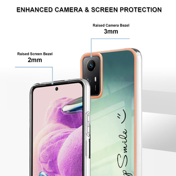 Xiaomi Redmi Note 12S 4G Electroplating Marble Dual-side IMD Phone Case(Smile)