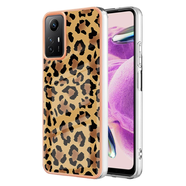Xiaomi Redmi Note 12S 4G Electroplating Marble Dual-side IMD Phone Case(Leopard Print)