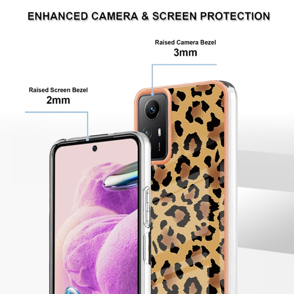Xiaomi Redmi Note 12S 4G Electroplating Marble Dual-side IMD Phone Case(Leopard Print)