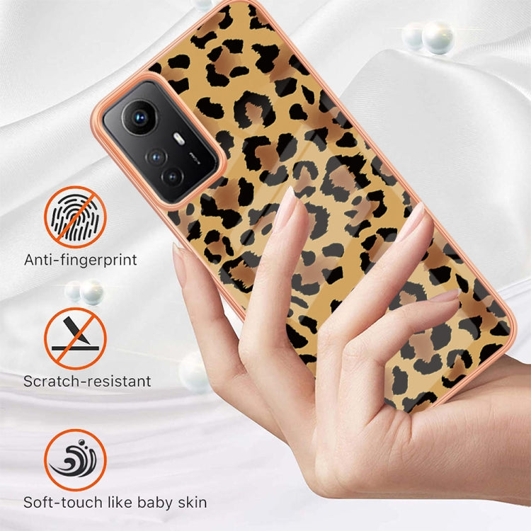 Xiaomi Redmi Note 12S 4G Electroplating Marble Dual-side IMD Phone Case(Leopard Print)