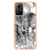 Xiaomi Redmi Note 12S 4G Electroplating Marble Dual-side IMD Phone Case(Totem Elephant)