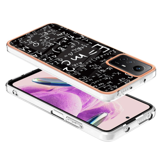 Xiaomi Redmi Note 12S 4G Electroplating Marble Dual-side IMD Phone Case(Equation)