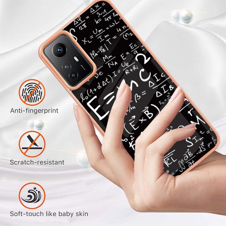 Xiaomi Redmi Note 12S 4G Electroplating Marble Dual-side IMD Phone Case(Equation)