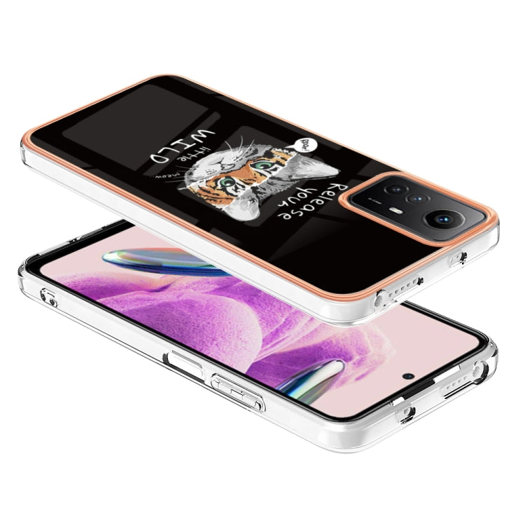 Xiaomi Redmi Note 12S 4G Electroplating Marble Dual-side IMD Phone Case(Natural Growth)