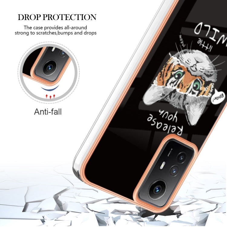 Xiaomi Redmi Note 12S 4G Electroplating Marble Dual-side IMD Phone Case(Natural Growth)