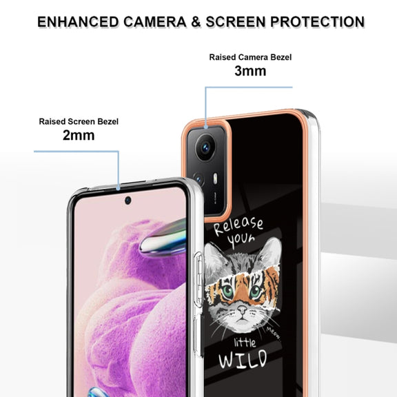 Xiaomi Redmi Note 12S 4G Electroplating Marble Dual-side IMD Phone Case(Natural Growth)