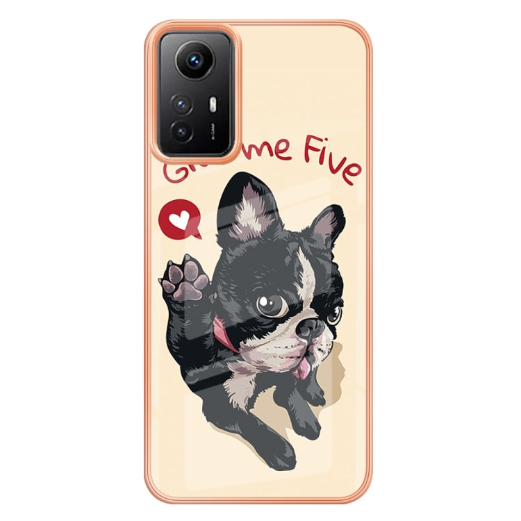Xiaomi Redmi Note 12S 4G Electroplating Marble Dual-side IMD Phone Case(Lucky Dog)