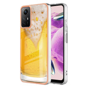Xiaomi Redmi Note 12S 4G Electroplating Marble Dual-side IMD Phone Case(Draft Beer)