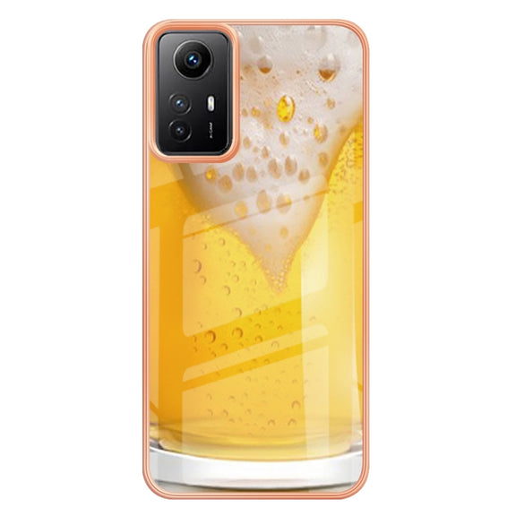 Xiaomi Redmi Note 12S 4G Electroplating Marble Dual-side IMD Phone Case(Draft Beer)