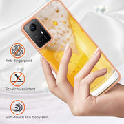 Xiaomi Redmi Note 12S 4G Electroplating Marble Dual-side IMD Phone Case(Draft Beer)