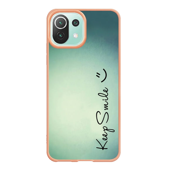 For Xiaomi 11 Lite Electroplating Marble Dual-side IMD Phone Case(Smile)