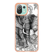For Xiaomi 11 Lite Electroplating Marble Dual-side IMD Phone Case(Totem Elephant)