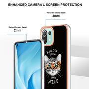 For Xiaomi 11 Lite Electroplating Marble Dual-side IMD Phone Case(Natural Growth)