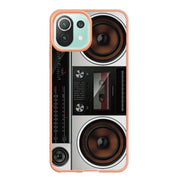 For Xiaomi 11 Lite Electroplating Marble Dual-side IMD Phone Case(Retro Radio)