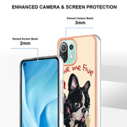 For Xiaomi 11 Lite Electroplating Marble Dual-side IMD Phone Case(Lucky Dog)