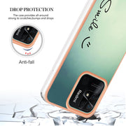 For Xiaomi Redmi 10C Electroplating Marble Dual-side IMD Phone Case(Smile)
