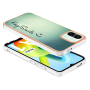 For Xiaomi Redmi A1 Electroplating Marble Dual-side IMD Phone Case(Smile)