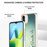 For Xiaomi Redmi A1 Electroplating Marble Dual-side IMD Phone Case(Smile)