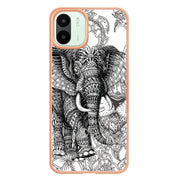 For Xiaomi Redmi A1 Electroplating Marble Dual-side IMD Phone Case(Totem Elephant)