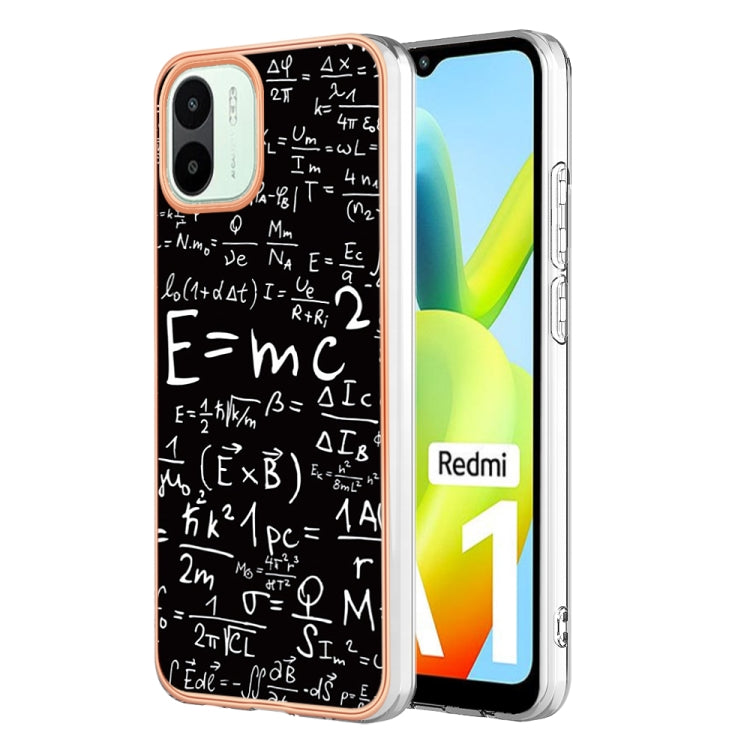 For Xiaomi Redmi A1 Electroplating Marble Dual-side IMD Phone Case(Equation)