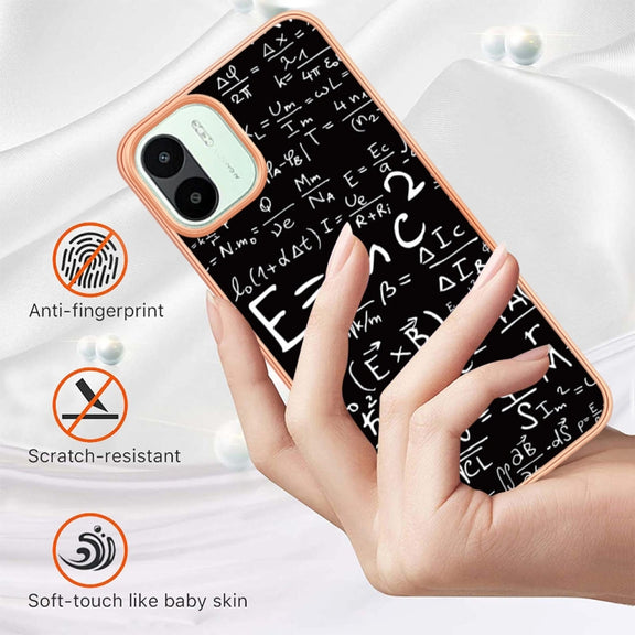 For Xiaomi Redmi A1 Electroplating Marble Dual-side IMD Phone Case(Equation)