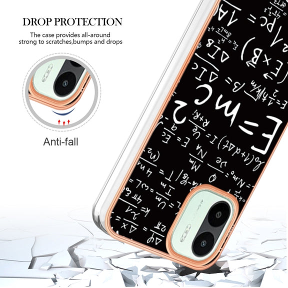 For Xiaomi Redmi A1 Electroplating Marble Dual-side IMD Phone Case(Equation)