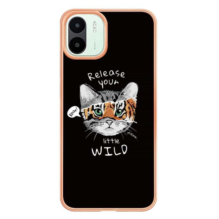 For Xiaomi Redmi A1 Electroplating Marble Dual-side IMD Phone Case(Natural Growth)