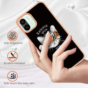 For Xiaomi Redmi A1 Electroplating Marble Dual-side IMD Phone Case(Natural Growth)