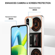 For Xiaomi Redmi A1 Electroplating Marble Dual-side IMD Phone Case(Retro Radio)