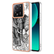 For Xiaomi 13T/13T Pro Electroplating Marble Dual-side IMD Phone Case(Totem Elephant) - Xiaomi Cases by PMC TechLife | Online Shopping South Africa | PMC TechLife | Buy Now Pay Later Mobicred
