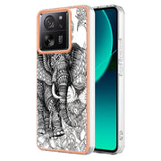 For Xiaomi 13T/13T Pro Electroplating Marble Dual-side IMD Phone Case(Totem Elephant)