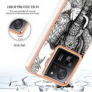 For Xiaomi 13T/13T Pro Electroplating Marble Dual-side IMD Phone Case(Totem Elephant)