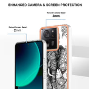 For Xiaomi 13T/13T Pro Electroplating Marble Dual-side IMD Phone Case(Totem Elephant)