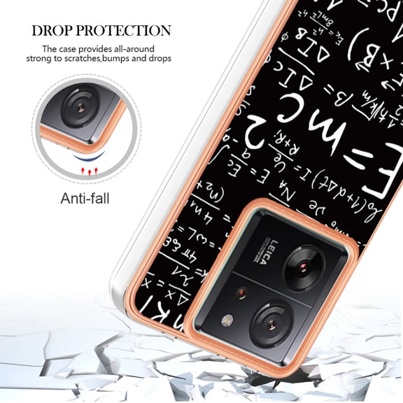 For Xiaomi 13T/13T Pro Electroplating Marble Dual-side IMD Phone Case(Equation)