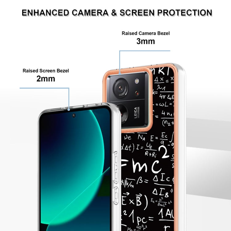 For Xiaomi 13T/13T Pro Electroplating Marble Dual-side IMD Phone Case(Equation)