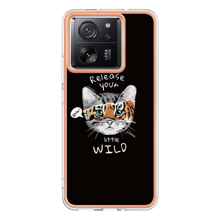 For Xiaomi 13T/13T Pro Electroplating Marble Dual-side IMD Phone Case(Natural Growth)