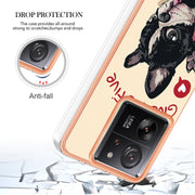 For Xiaomi 13T/13T Pro Electroplating Marble Dual-side IMD Phone Case(Lucky Dog)