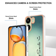 For Xiaomi Redmi 13C 4G Electroplating Marble Dual-side IMD Phone Case(Smile)