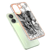 For Xiaomi Redmi 13C 4G Electroplating Marble Dual-side IMD Phone Case(Totem Elephant)