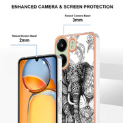 For Xiaomi Redmi 13C 4G Electroplating Marble Dual-side IMD Phone Case(Totem Elephant)