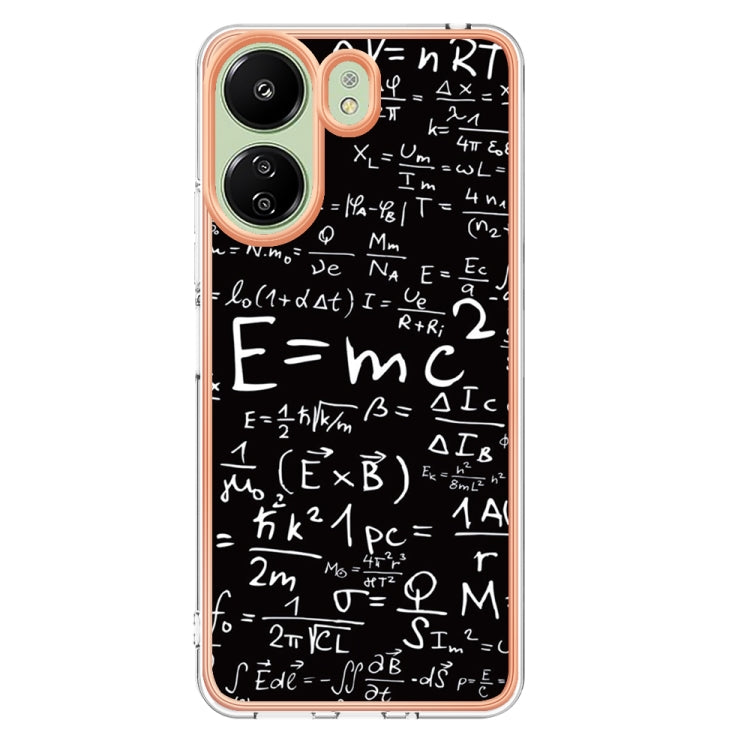 For Xiaomi Redmi 13C 4G Electroplating Marble Dual-side IMD Phone Case(Equation)