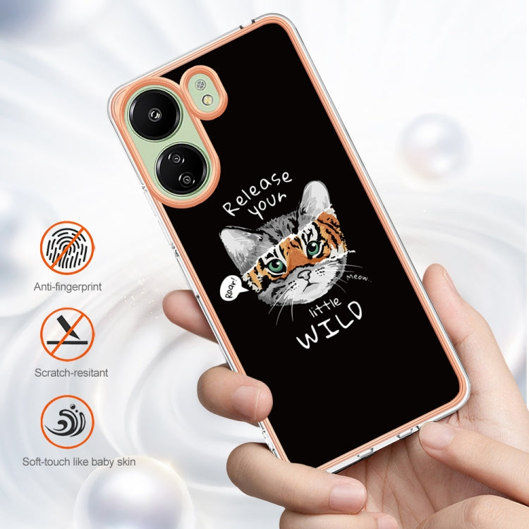 For Xiaomi Redmi 13C 4G Electroplating Marble Dual-side IMD Phone Case(Natural Growth)