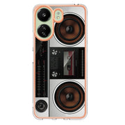 For Xiaomi Redmi 13C 4G Electroplating Marble Dual-side IMD Phone Case(Retro Radio)