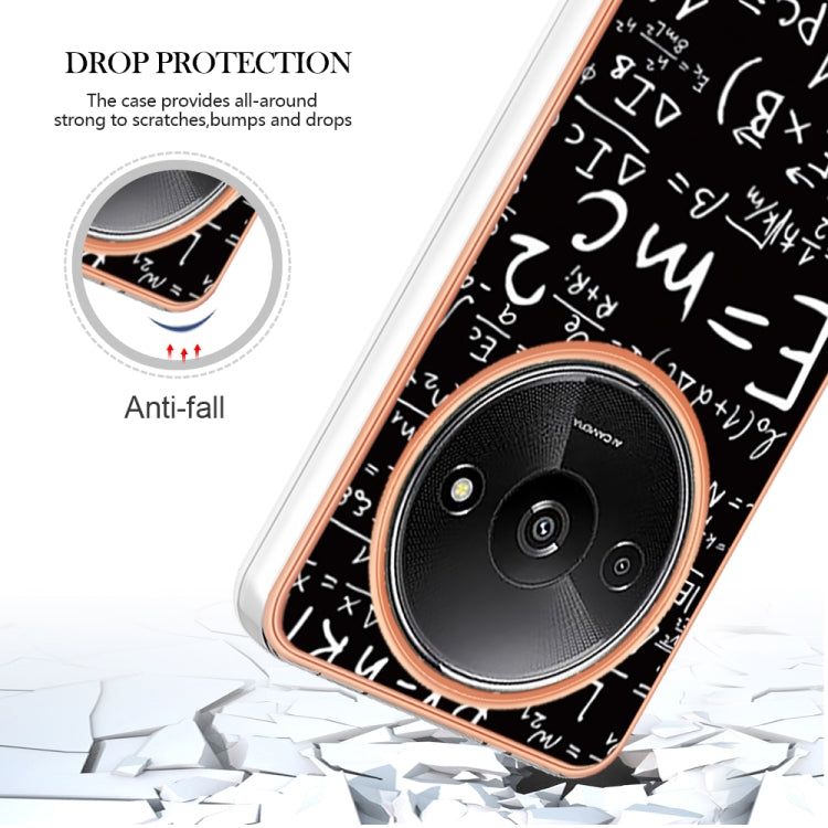For Xiaomi Redmi A3 Electroplating Marble Dual-side IMD Phone Case(Equation)