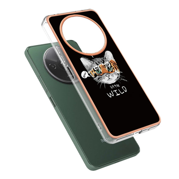 For Xiaomi Redmi A3 Electroplating Marble Dual-side IMD Phone Case(Natural Growth)