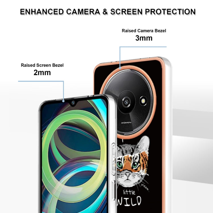 For Xiaomi Redmi A3 Electroplating Marble Dual-side IMD Phone Case(Natural Growth)