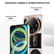 For Xiaomi Redmi A3 Electroplating Marble Dual-side IMD Phone Case(Retro Radio)